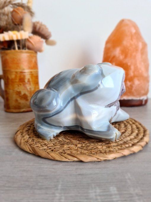 Grenouille Agate avec géode