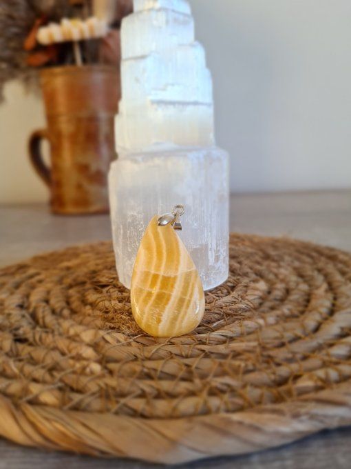 Pendentif Calcite Jaune