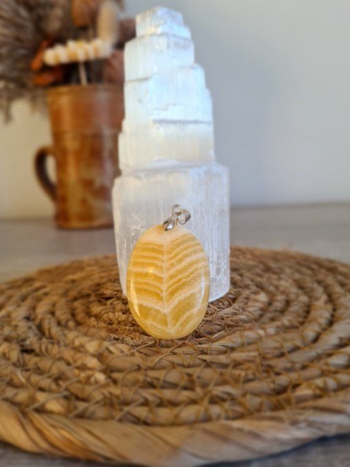 Pendentif Calcite Jaune