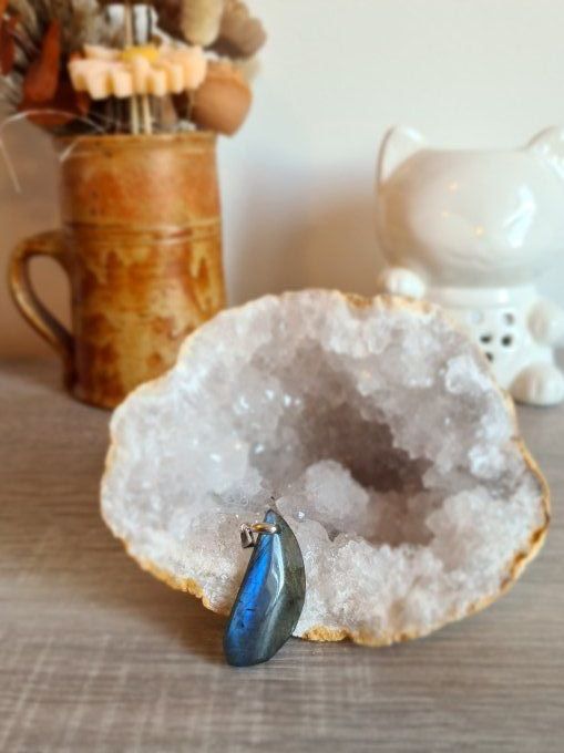 Pendentif Labradorite Bleue