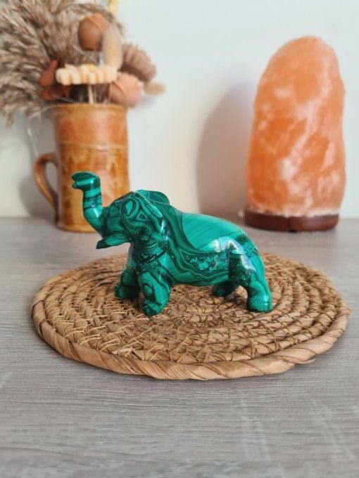 Eléphant en Malachite - Congo