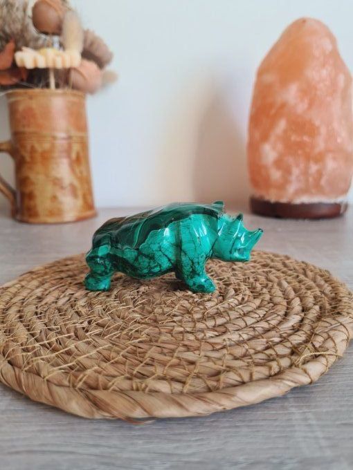 Rhinocéros en Malachite - Congo