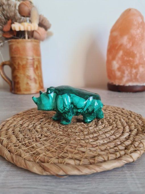 Rhinocéros en Malachite - Congo