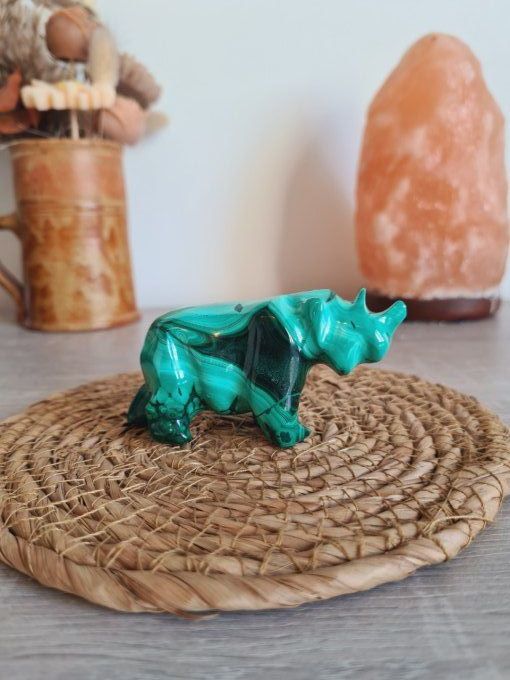 Rhinocéros en Malachite - Congo