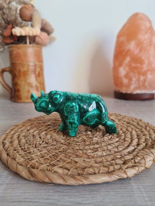 Rhinocéros en Malachite - Congo