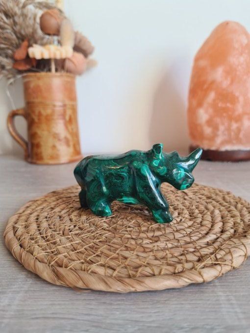 Rhinocéros en Malachite - Congo