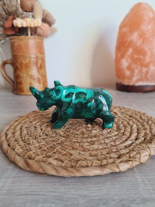 Rhinocéros en Malachite - Congo