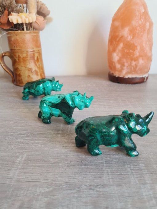 Rhinocéros en Malachite - Congo